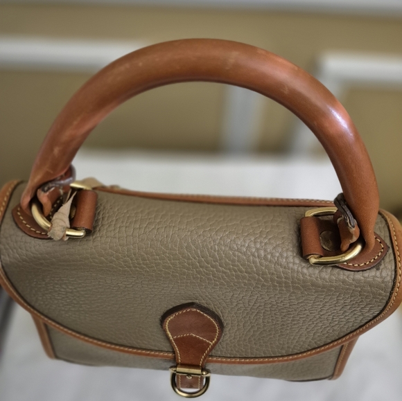 Dooney And Bourke Tan Pebbled Leather Top Handle Handbag - Picture 8 of 15